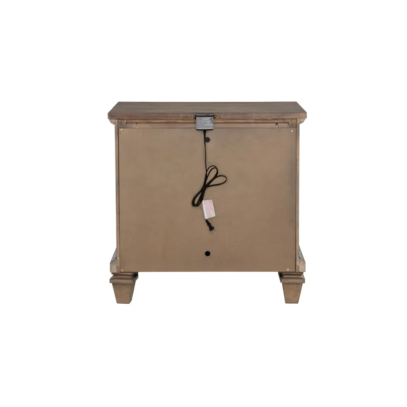 Mariana Nightstand W/USB-Vintage Mocha