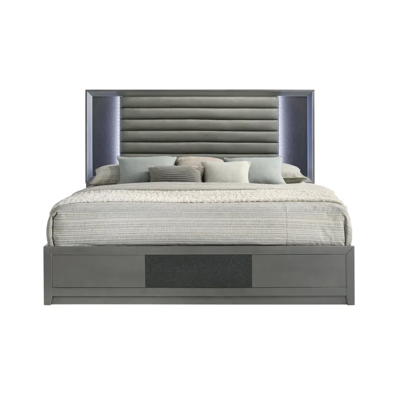 Nocturne Platform Siderails & Slats-Slate - California King