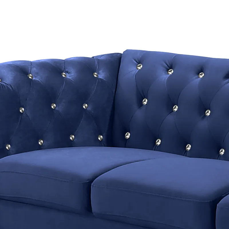 Emma Crystal Sofa-Royal Blue