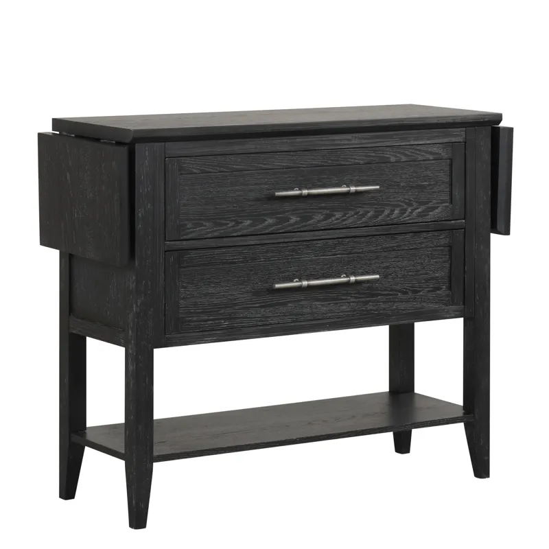 Sable Crest Drop Leaf Server-Black