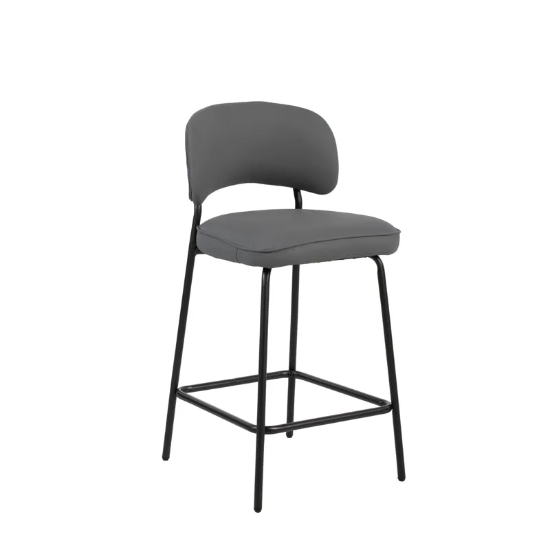 Blythe Gray Vegan Leather Counter Chair(2 Per Carton)