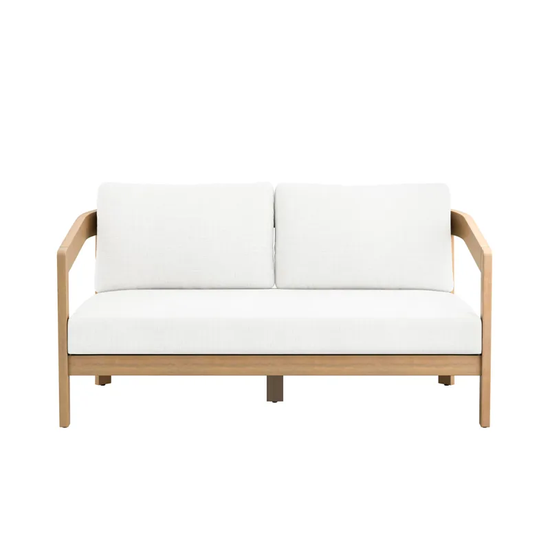 Wesley Patio Loveseat W White Cushions