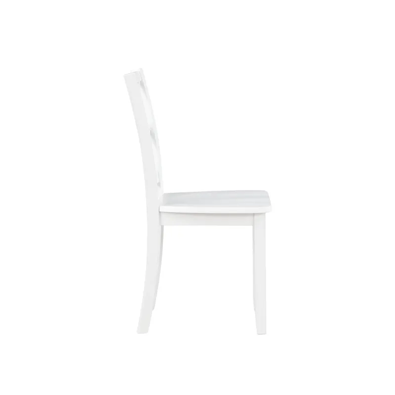 Trellis 5 PC Round Dining Set, Table & 4 Chairs White