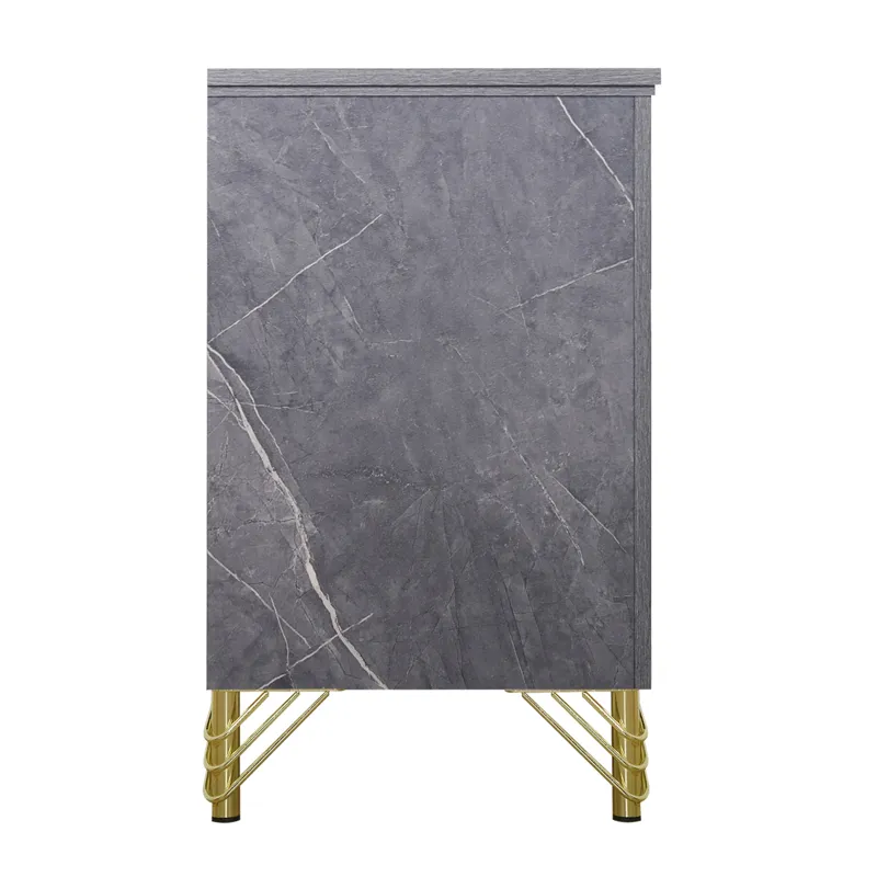 Symmetry 2 Drawer Nightstand-Charcoal