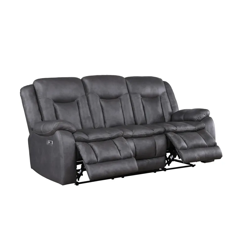 Morello Sofa W/Power Footrest Gray
