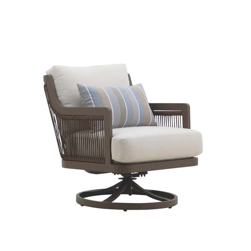 Genova Patio Swivel Club Chair W/Accent Pillow(2 Per Carton)
