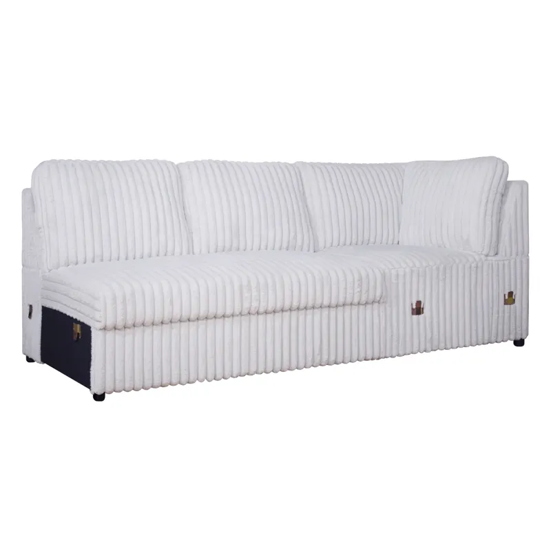 Bliss LAF Loveseat With Corner-Mist Gray