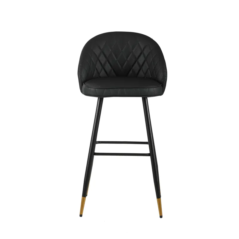 Oliver Black Vegan Leather Bar Chair(2 Per Carton)