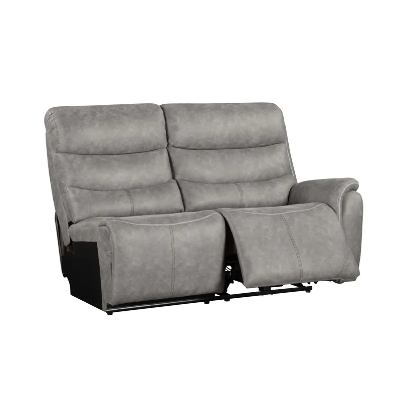 Kamari RAF Loveseat W/One Power Headrest & Footrest-Gray