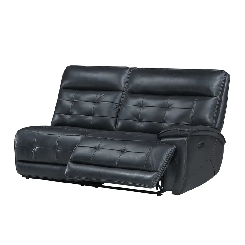 Warner RAF Loveseat W/1 Power Footrest And Headrest-Black