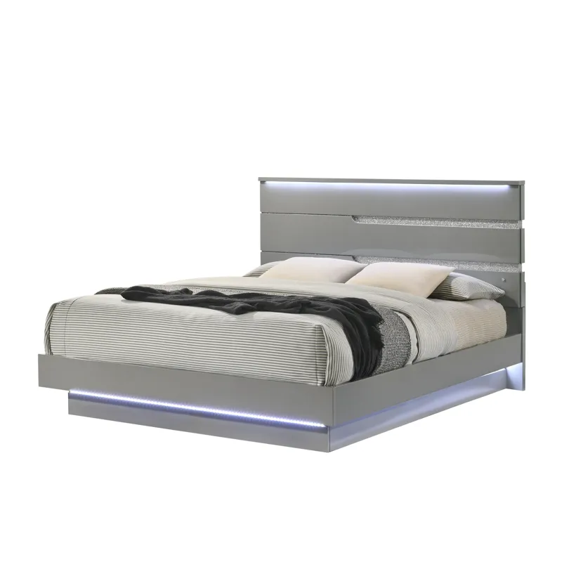 Paradox Platform Bed Headboard-Gray - Queen