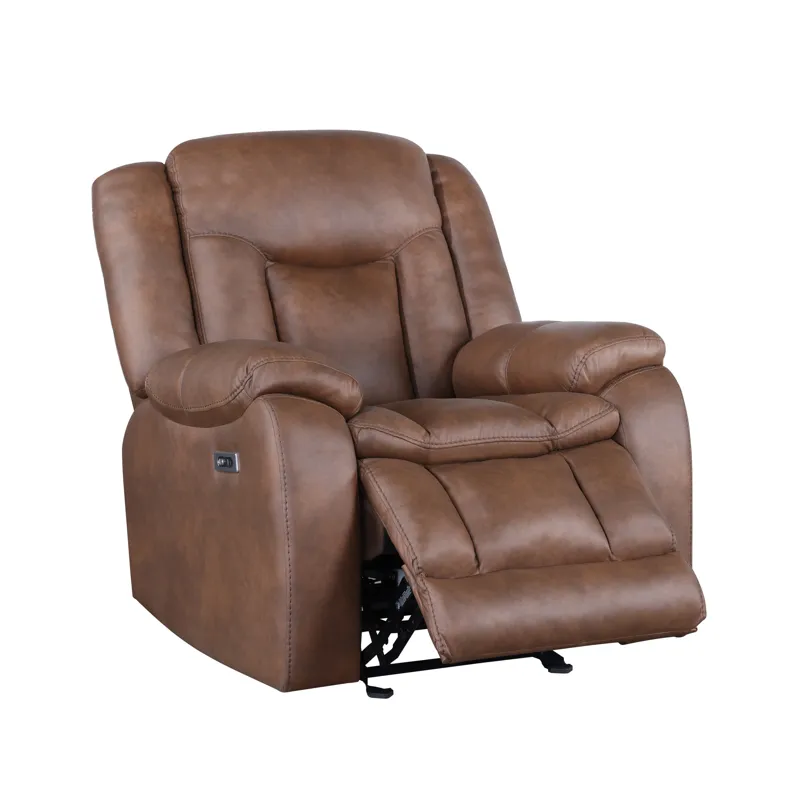 Morello Glider Recliner W/Power Footrest Brown