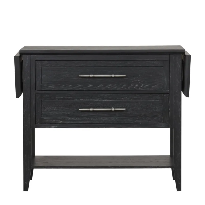 Sable Crest Drop Leaf Server-Black