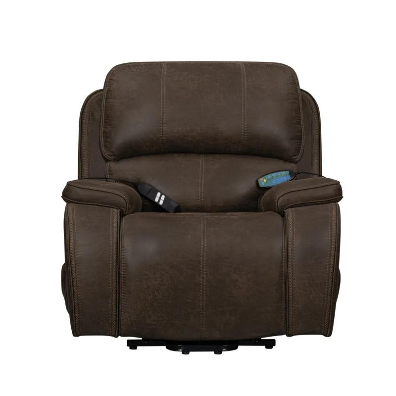 Brookings Power Lift Recliner W Heat & Massage-Brown