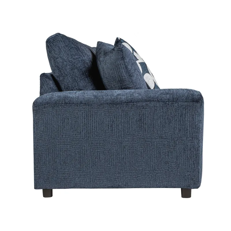 Tristan LAF Loveseat W 2 Accent Pillows-Indigo Blue