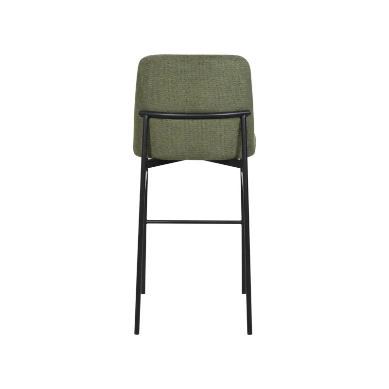 Erik Bar Chair W Black Metal Frame Green(2 Per Carton)