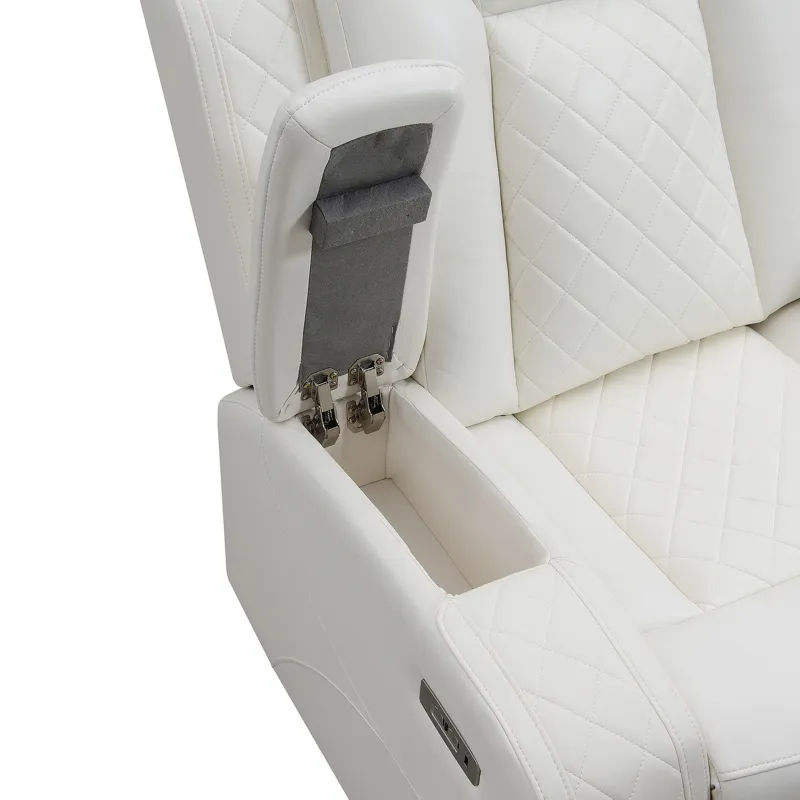 Orion II Glider Recliner W Power Footrest & Headrest-White