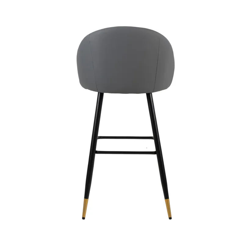 Oliver Gray Vegan Leather Bar Chair(2 Per Carton)