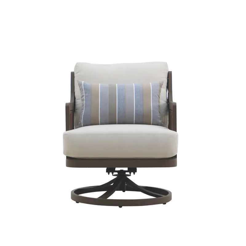 Genova Patio Swivel Club Chair W/Accent Pillow(2 Per Carton)