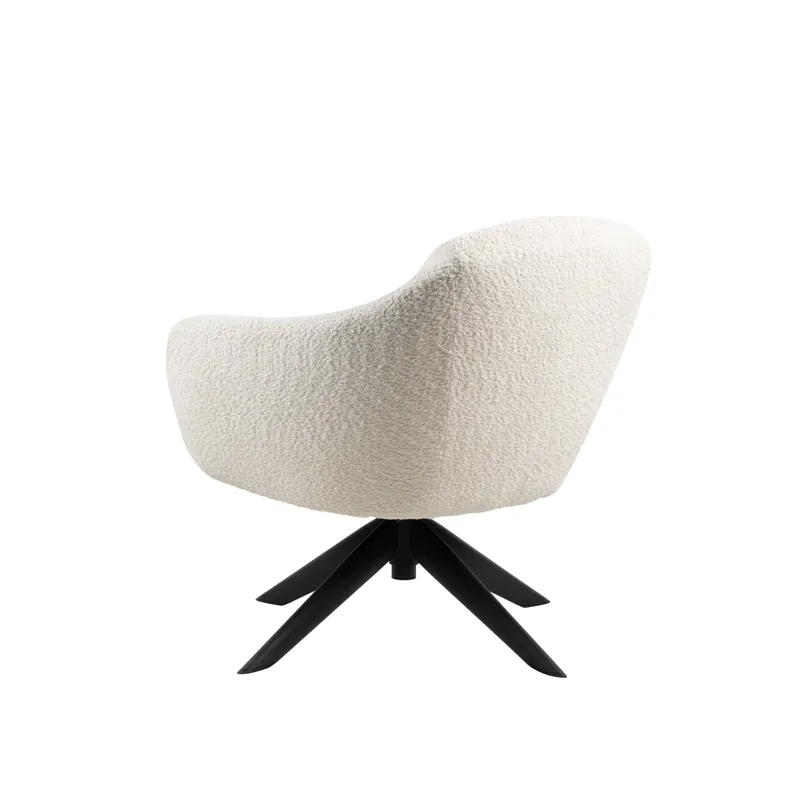Fleming Ivory Boucle Swivel Lounge Chair(1 Per Carton(New)