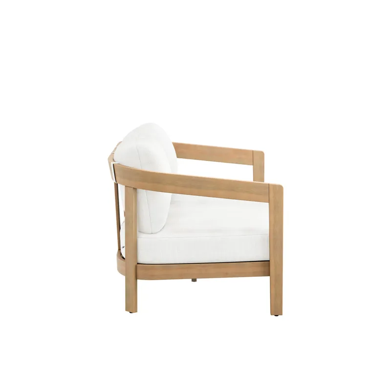 Wesley Patio Loveseat W White Cushions