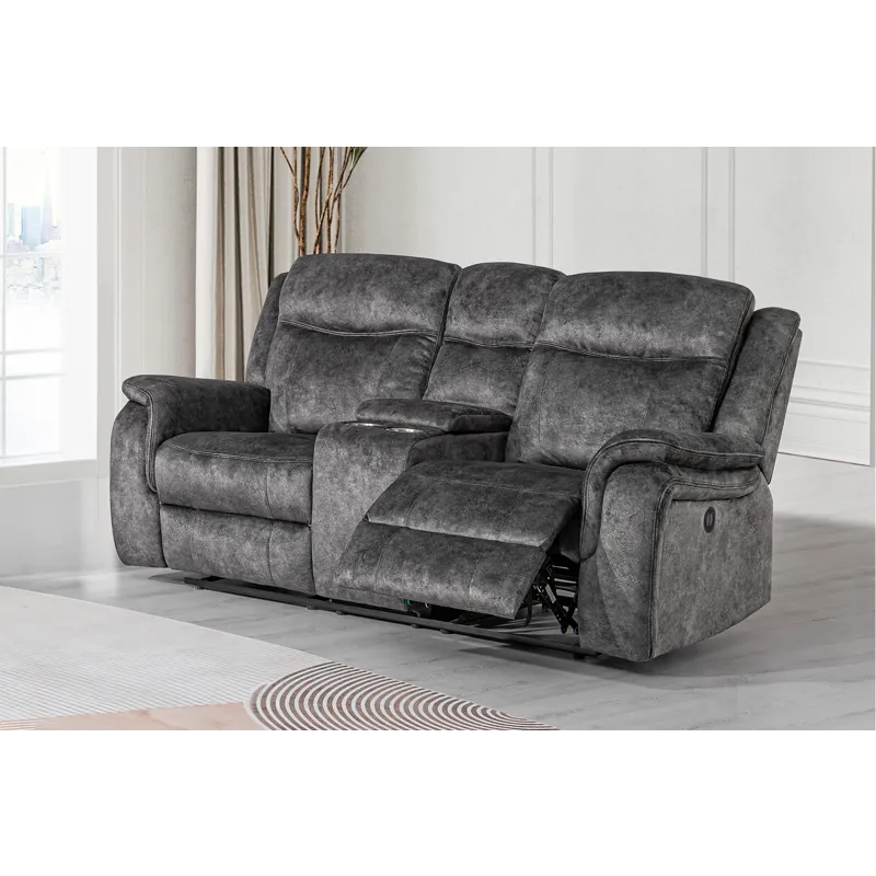 Park City Console Loveseat W Power Footrest-Slate