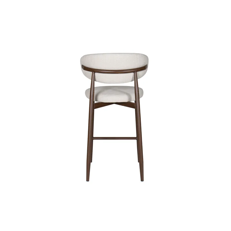 Royce Counter Chair W/Walnut Metal Frame-Beige(2 Per Carton)