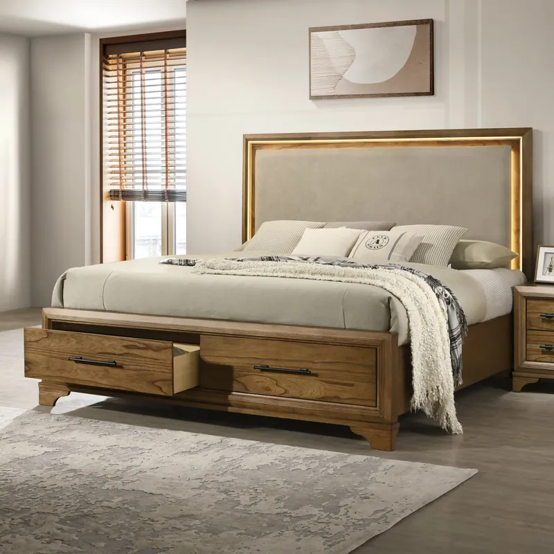 Talcott Lighted Headboard Honey - King/California King