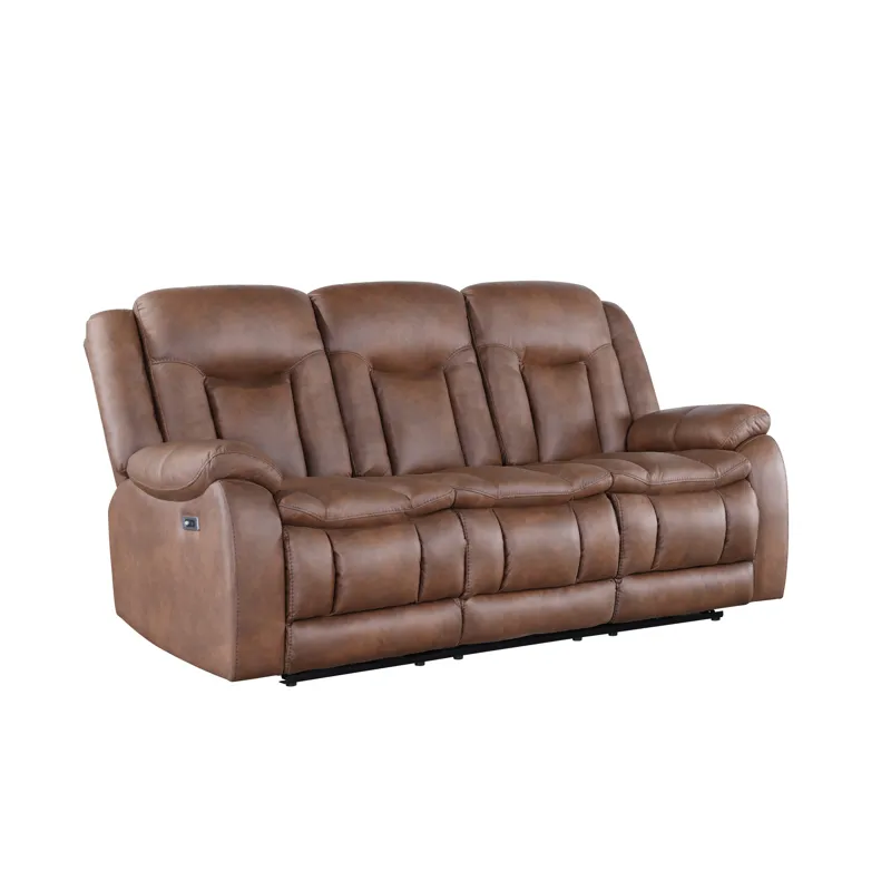 Morello Sofa W/Power Footrest Brown