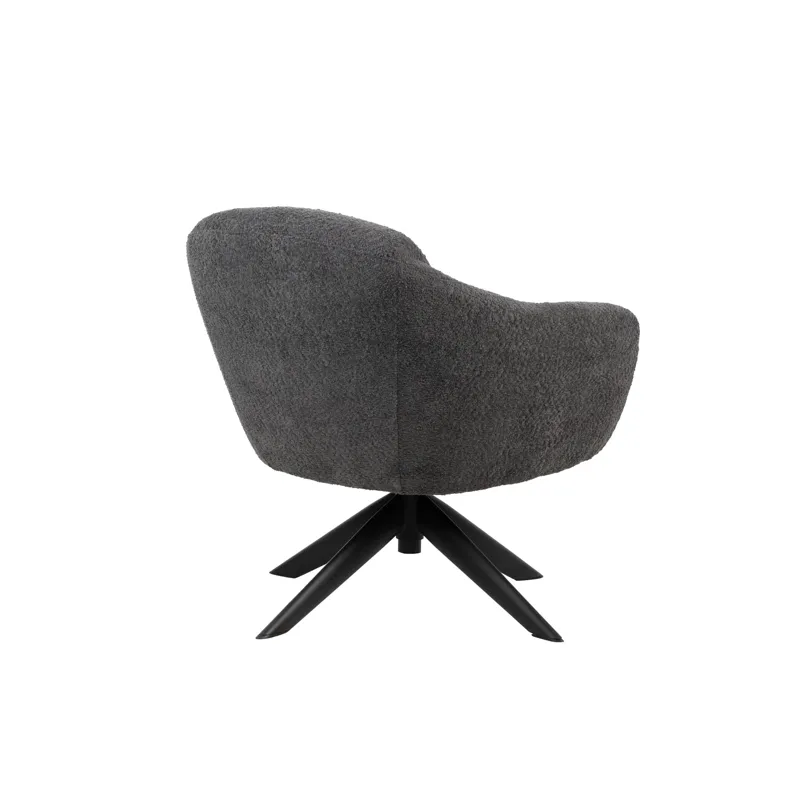 Fleming Gray Boucle Swivel Lounge Chair(1 Per Carton)