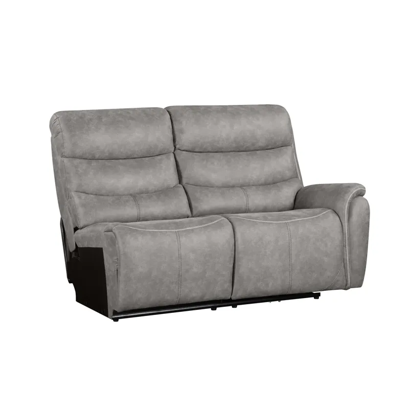 Kamari RAF Loveseat W/One Power Headrest & Footrest-Gray