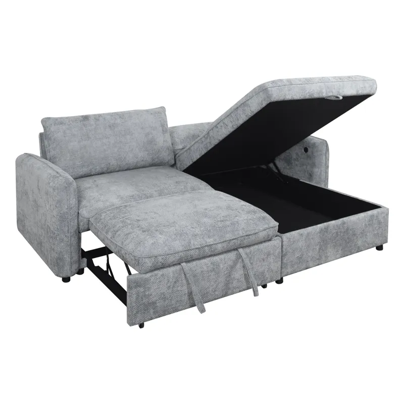 Finn Storage Chaise-Gray