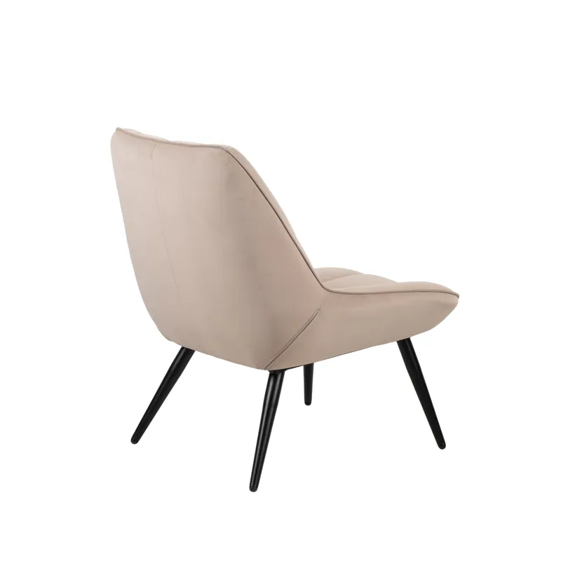 Astrid Taupe Velvet Accent Chair