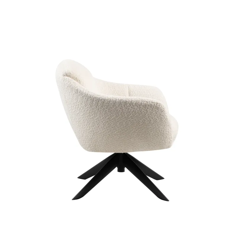 Fleming Ivory Boucle Swivel Lounge Chair(1 Per Carton(New)