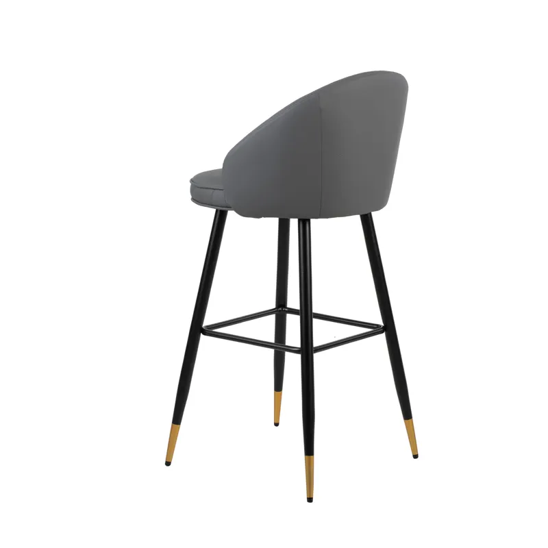 Oliver Gray Vegan Leather Bar Chair(2 Per Carton)