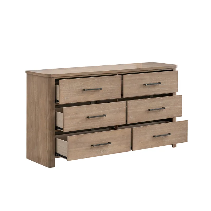 Anika 6 Drawer Dresser-Natural