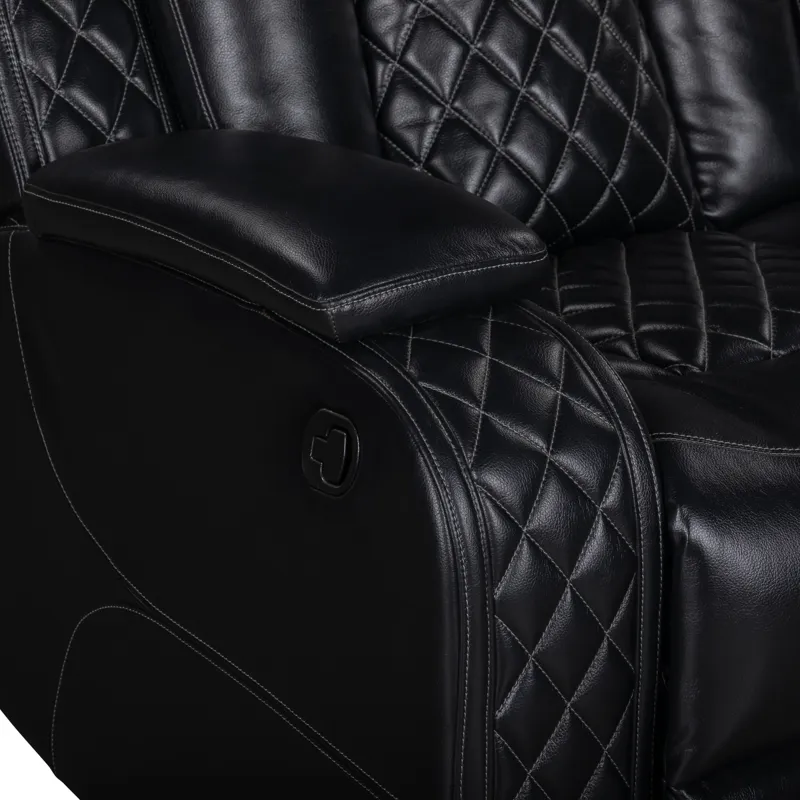Orion II LAF Sofa W/Dual Recliner-Black