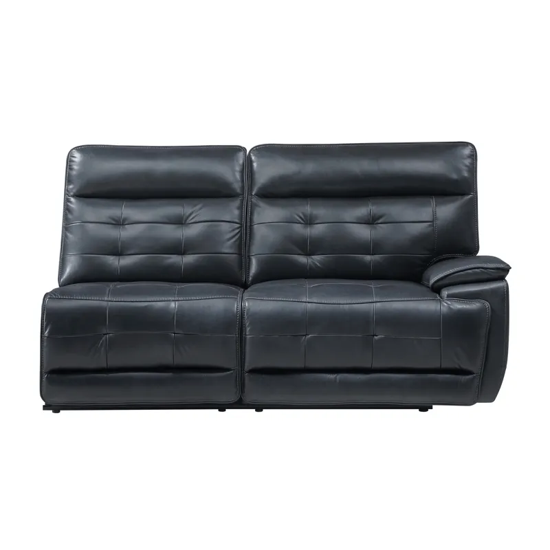 Warner RAF Loveseat W/1 Recliner-Black