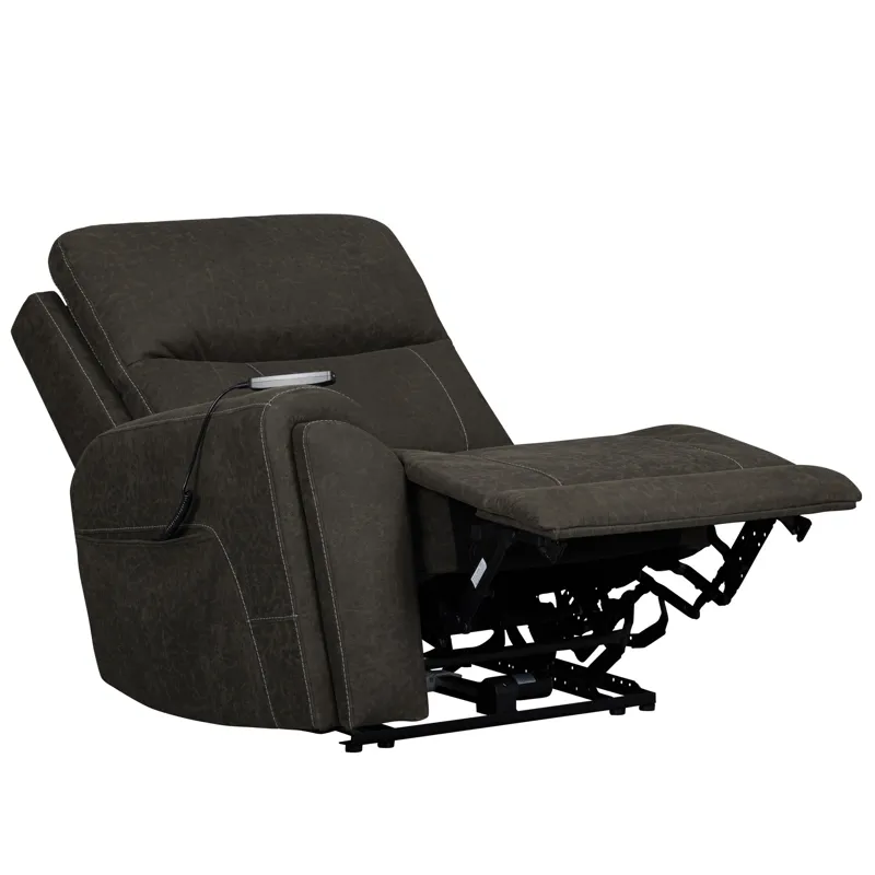 Gaia LAF Recliner W/Power Headrest,footrest, Massage, Heat-Sable