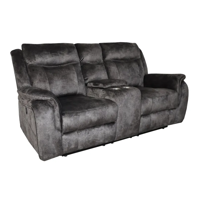 Park City Console Loveseat W Power Footrest-Slate
