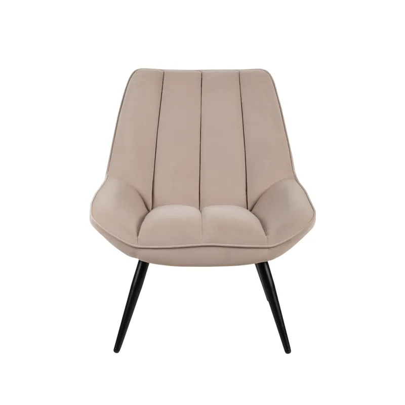 Astrid Taupe Velvet Accent Chair