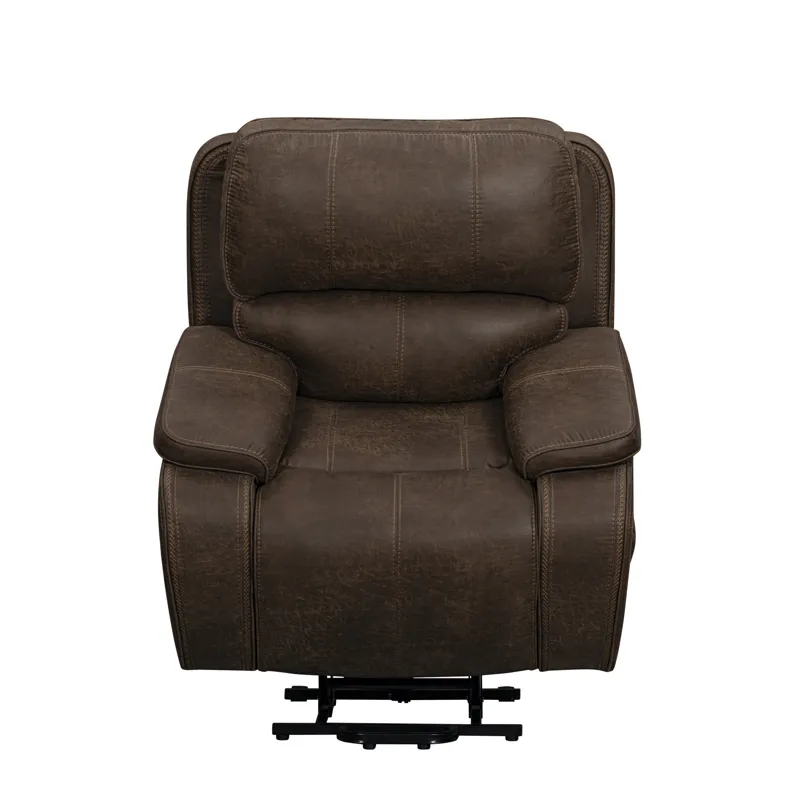 Brookings Power Lift Recliner W Heat & Massage-Brown