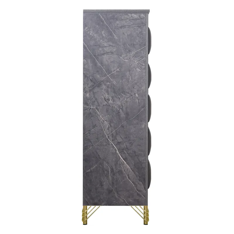 Symmetry 5 Drawer Chest-Charcoal