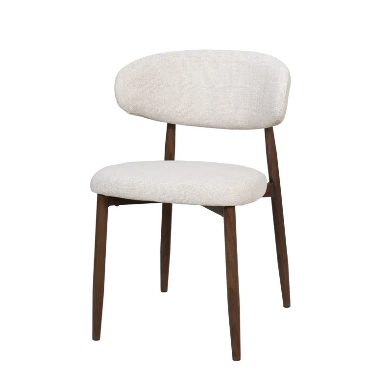 Royce Side Chair W Walnut Metal Frame-Beige(2 Per Carton)