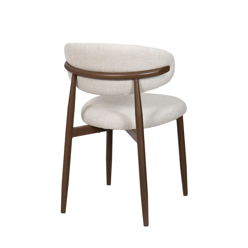 Royce Side Chair W Walnut Metal Frame-Beige(2 Per Carton)