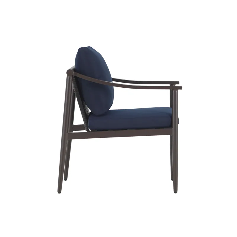 Moana Patio Side Chair, Blue Cushions(2 Per Carton)