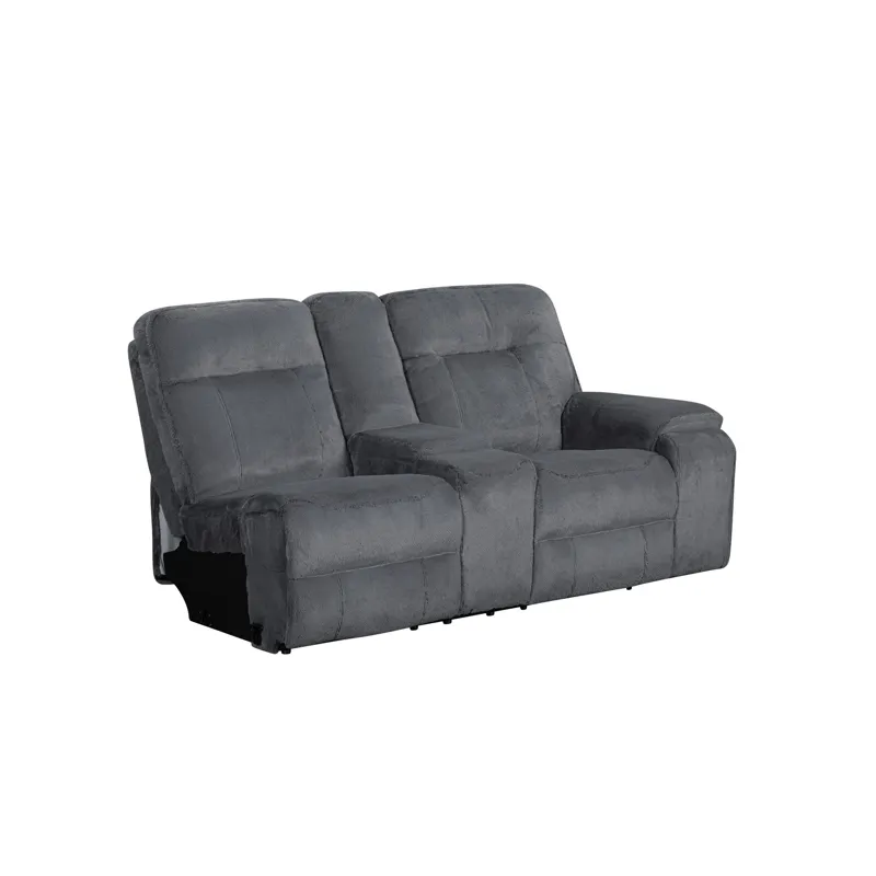 Teddy RAF Console Loveseat W/One Power Headrest & Footrest-Gray