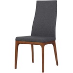 Riley Fabric Chair Walnut Legs, Night Shade