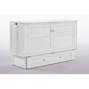 Daisy Murphy Cabinet Bed w/ Gel Mattress - White