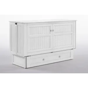 Daisy Murphy Cabinet Bed w/ Gel Mattress - White